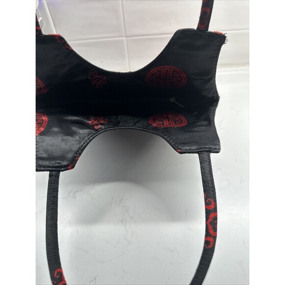 Asian Handbag Red Zipper Purse Oriental Cheongsam Dress - Picture 10 of 10